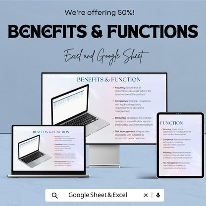 Legal Contract Financial Terms Analysis Template | Contract Payment and Financial Analysis | Excel & Google Sheets Spreadsheet