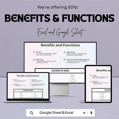 Statement of Work Template | Manager SOW Template | Project Scope Document | Business Agreement Template | Work Scope Sheet