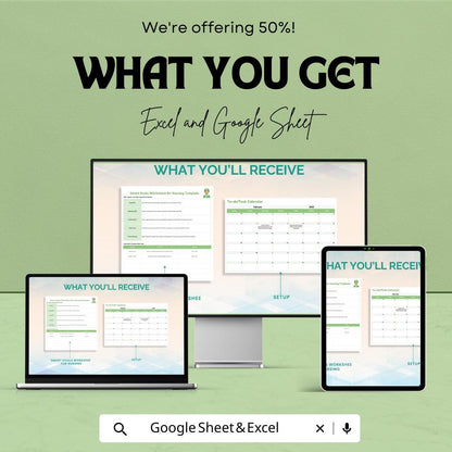 Smart Goals Worksheet for Nursing – Editable Google Sheet & Excel | Patient Care Planning Template | Nursing Goal Setting PDF