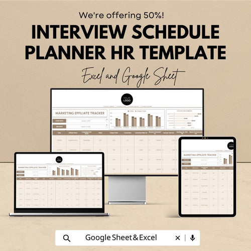 Marketing Affiliate Tracker Template  | Affiliate Program Spreadsheet | Commission Tracking Dashboard | ROI & Conversion Tracker