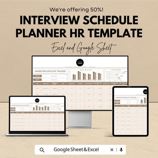 Marketing Affiliate Tracker Template  | Affiliate Program Spreadsheet | Commission Tracking Dashboard | ROI & Conversion Tracker