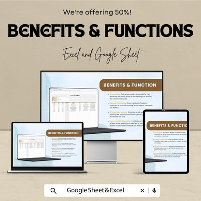 Service Sign In Sheet - Excel and Google Sheets Template | Track Attendance & Service Activities | Service Provider Sign-in Sheet |