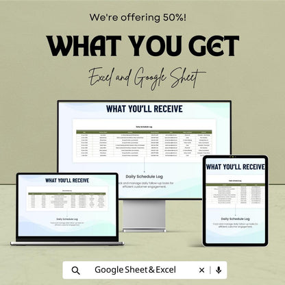 Sales Customer Follow Up Schedule Template | CRM Follow Up Tracker | Sales Pipeline Spreadsheet | Client Follow Up Sheet
