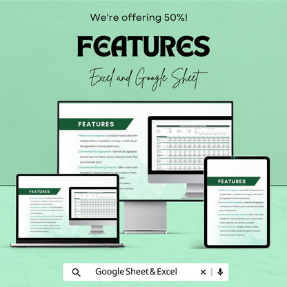 Consolidated Financial Reporting Template | Excel & Google Sheets | Financial Statement Dashboard | Multi-Entity Finance Spreadsheet