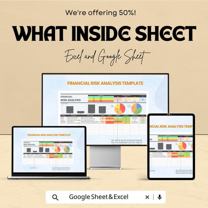 Financial Risk Analysis Template | Risk Management Excel & Google Sheet | Business Finance Dashboard