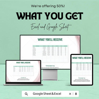 Advertising Daily Media Spend Tracker Template  | Ad Spend Tracker | Marketing Budget Planner | Media Invoice Tracking Spreadsheet