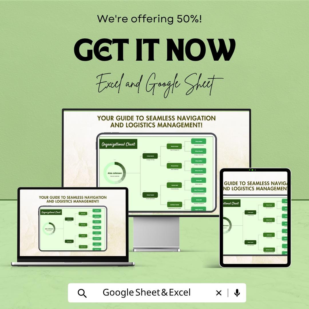 Non-Profit Organizational Chart Template | NGO Org Chart Excel | Nonprofit Structure Chart | Board & Staff Hierarchy | Google Sheets