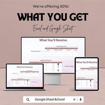 Packing Slip Template with Product Images | Order Management Spreadsheet | Invoice & Packing List | Small Business Tool
