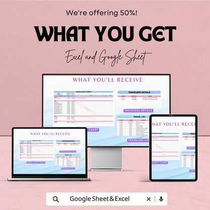 Travel Gantt Chart Template | Travel Planner Spreadsheet | Trip Itinerary Planner | Excel & Google Sheets | Vacation Planning Timeline