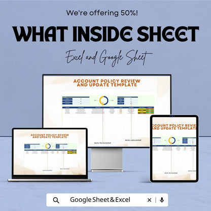 Internal Control Assessment Template | Excel & Google Sheets | Risk Assessment Tool | Compliance Control Checklist