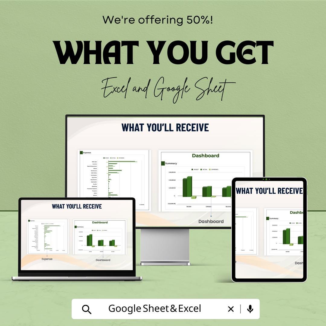 Sales Expense Budget Template | Sales Cost Management Tool | Budget Planning and Analysis Spreadsheet