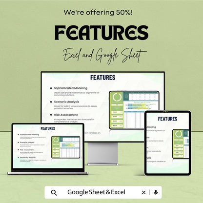 Advanced Financial Investment Forecasting Template | Business Budget Planner | Financial Projection Dashboard | Excel & Google Sheets