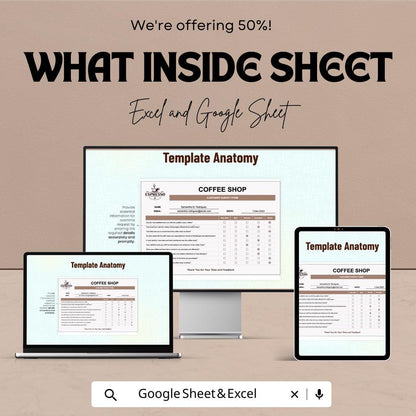 Simple Form Template | Excel & Google Sheets | Customer Survey Form | Feedback Sheet | Business Data Entry Template | Digital Download