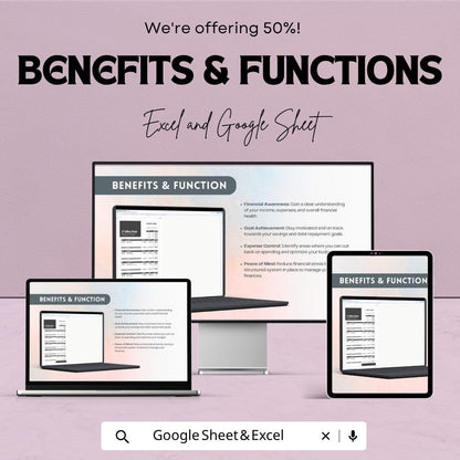 Budget Ledger Template | Budget Planner Spreadsheet | Income Expense Tracker | Personal Finance Template | Google Sheets & Excel |