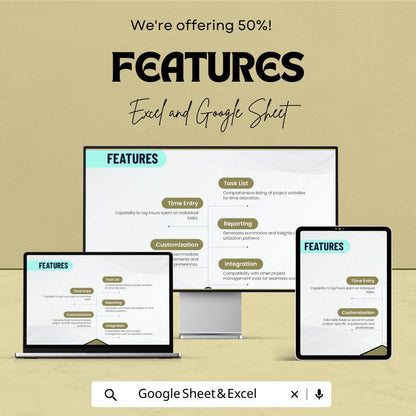 Project Time Tracking Template, Time Log Spreadsheet, Employee Time Tracker, Project Hours Log, Excel & Google Sheets Timesheet