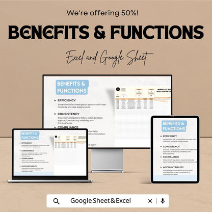 Workplace Incident Investigation Timeline Template | Safety Incident Tracker |  Investigation Log | Incident Report Timeline Sheet