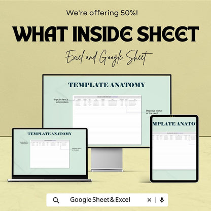Sales Client Contact Database Template | CRM Contact Tracker Spreadsheet | Customer Management Sheet | Excel & Google Sheets |