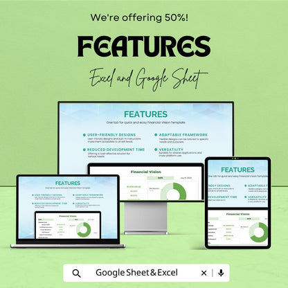 Financial Vision Template | Business Goal Planning Sheet | Strategic Planning Template |  Vision Planner | Business Growth Roadmap