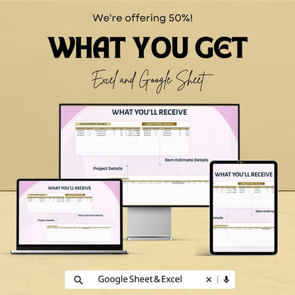 Contractor Estimate Template | Home Renovation Budget Template | Construction Cost Estimate | Project Quote Sheet