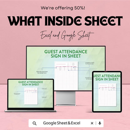 Nail Salon Sign-in Sheet Template - Excel and Google Sheets - Salon Appointment Scheduling - Track Clients & Services - Easy to Use