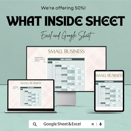 Small Business Org Chart Template | Organizational Chart Google Sheet | Team Structure Planner | Editable Business Sheet | Staff Management