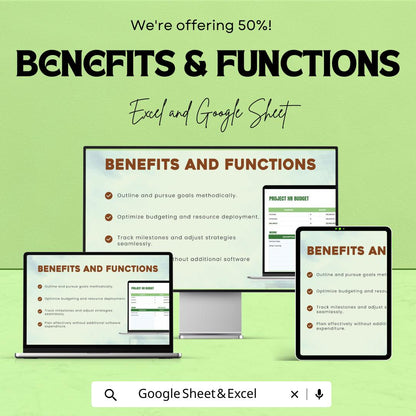 Project HR Budget Sheet - Excel & Google Sheets Template for Efficient HR Budgeting