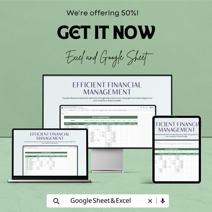 Accounting Worksheet Template | Financial Statement Organizer | Bookkeeping Worksheet Template