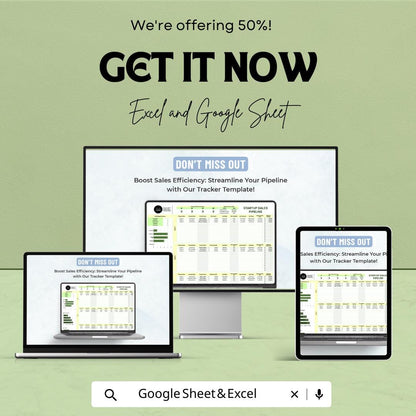 Startup Sales Pipeline Tracker Template  | CRM Spreadsheet | Lead & Deal Tracking Dashboard for Small Business