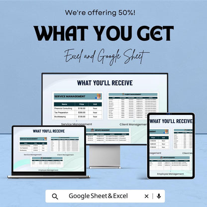 Accounting Quotation Template | Google Sheets & Excel | Business Estimate Form | Client Pricing Sheet | Editable Service Quote
