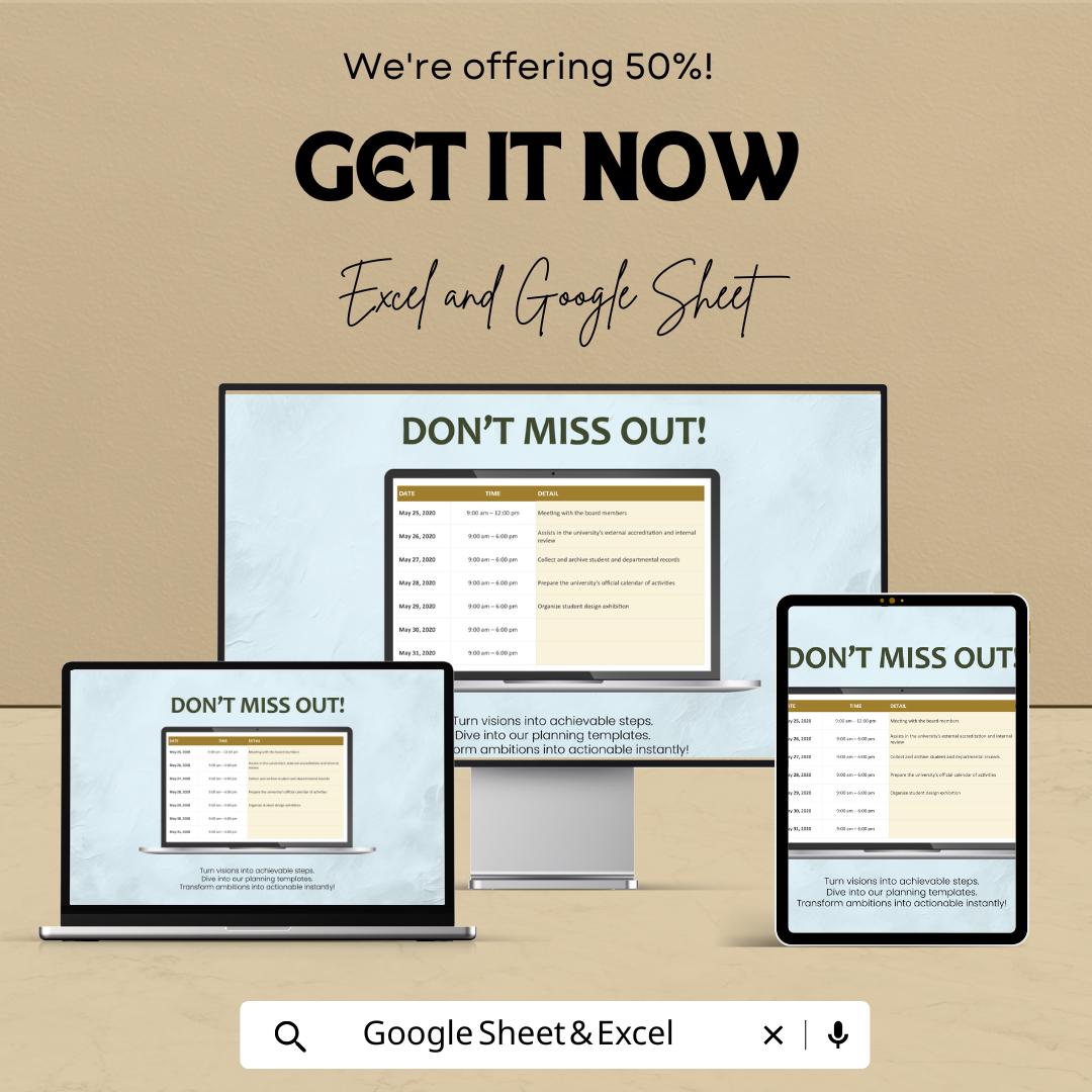 University Timesheet Log Sheet - Google Sheets for Employee Time Tracking - Editable Log for Work Hours & Attendance - Easy Timesheet