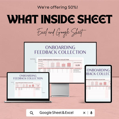 Sales Onboarding Feedback Collection Template | Employee Training Feedback Tracker | Sales Onboarding Evaluation Tool
