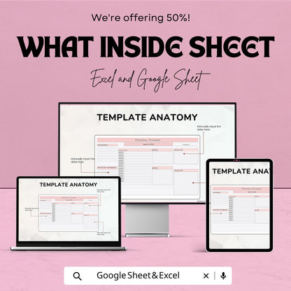 Personal Planner Template |  Productivity Planner | To Do List Task Organizer Digital Planning Sheet
