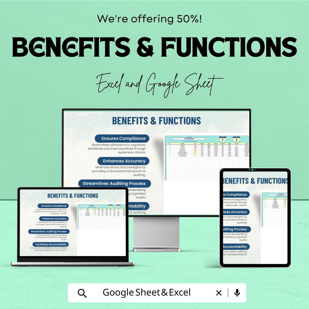 Account Audit Checklist Template | Excel & Sheets