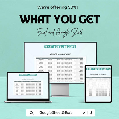 Administration Accounts Payable Template | Excel & Google Sheets | Invoice Tracking Spreadsheet | Vendor Management | Payment Schedule