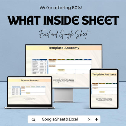 Career Development Roadmap Template Excel & Google Sheets | Career Planning Spreadsheet | Professional Growth Planner | Career Goal Tracker
