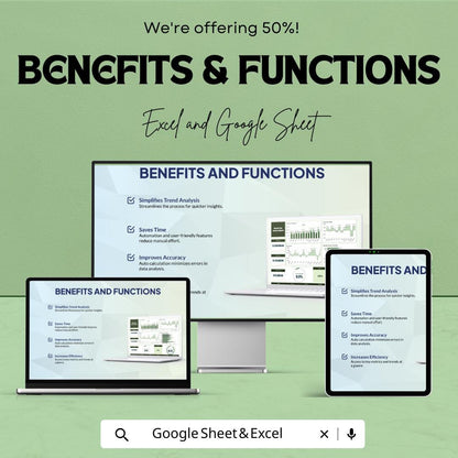 Financial Trend Analysis Dashboard Template | Business KPI Dashboard, Revenue & Expense Trends, Finance Analytics Sheet