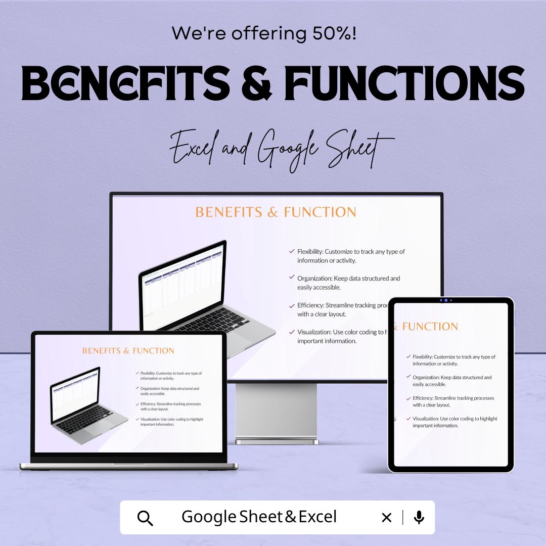 Blank Tracker Sheet | Excel and Google Sheets | Sales & Product Tracker | Monthly Overview | Customizable Template | Instant Download