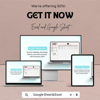 Startup SEO Keywords Analysis Sheet | Excel & Google Sheet Template for Keyword Tracking, SEO Performance and Marketing Analysis