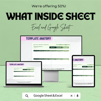 Multiple Project Tracking Template | Project Management Spreadsheet | Task and Budget Tracker | Project Planner