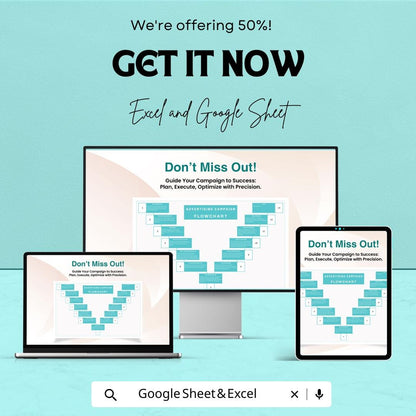 Template for Excel and Google Sheets | 50% Off! | Marketing Campaign Planner