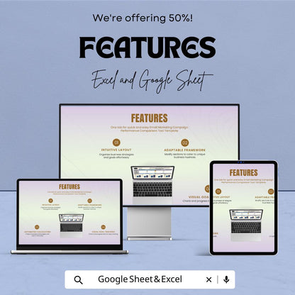 Email Marketing Campaign Performance Comparison Tool Template | Email KPI Dashboard | Campaign Comparison Report