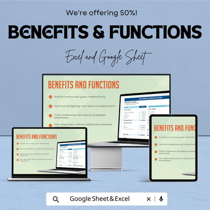 Accounting Balance Sheet Template | Financial Statement Template | Business Accounting Spreadsheet | Assets and Liabilities Report