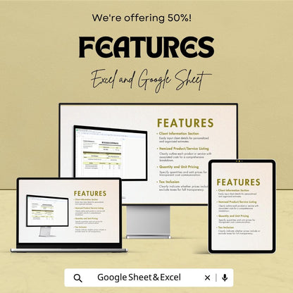 Business Estimate Template | Estimate Invoice Spreadsheet | Service Estimate Template | Project Cost Estimate Sheet