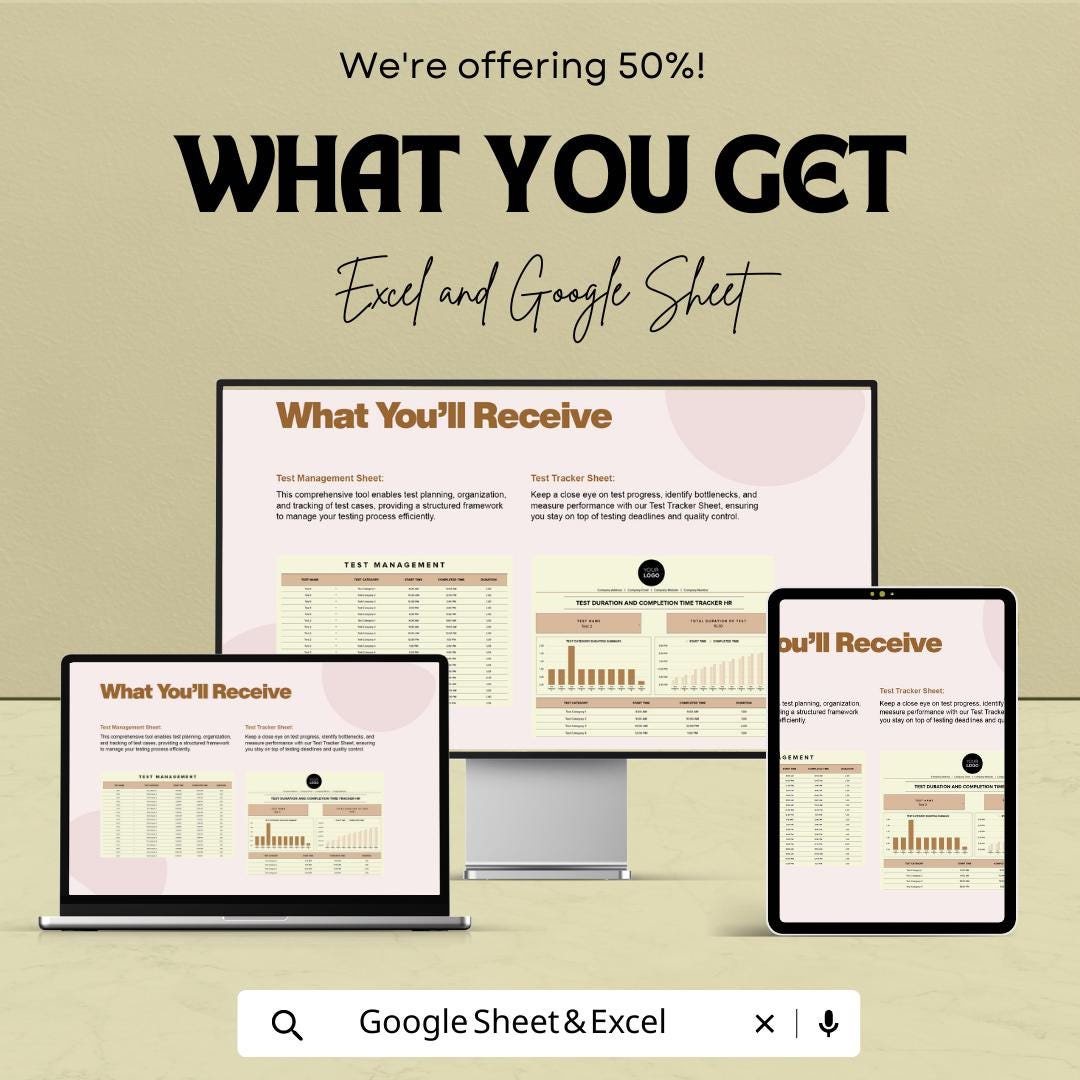 Test Duration Tracker HR Template | Test Completion Time Tracker | HR Assessment Tracker | Hiring Evaluation Tool