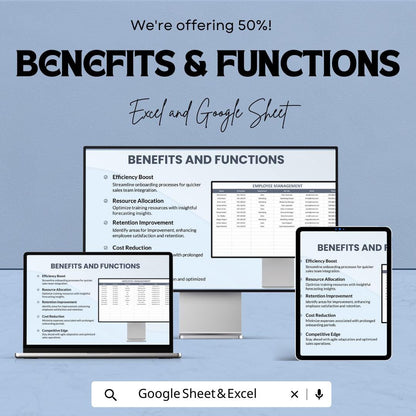 Sales Onboarding Duration Forecast Template | Excel & Google Sheets | Employee Onboarding Timeline Tracker | Sales Training Forecast Tool
