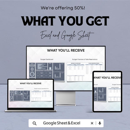 Budget Dashboard Template | Google Sheet | Track Expenses, Budgeting & Financial Overview | Budget Planner for Personal and Business Use