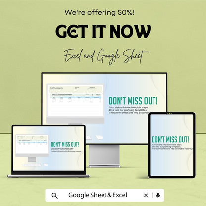Small Business Payment Tracker Spreadsheet - Excel & Google Sheet Template for Payment Logs, Invoices, and Expenses