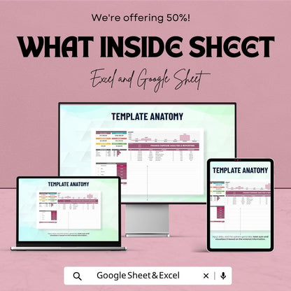 Finance Expense Analysis Template | Expense Tracker Spreadsheet | Financial Reporting Template | Budget Analysis Dashboard