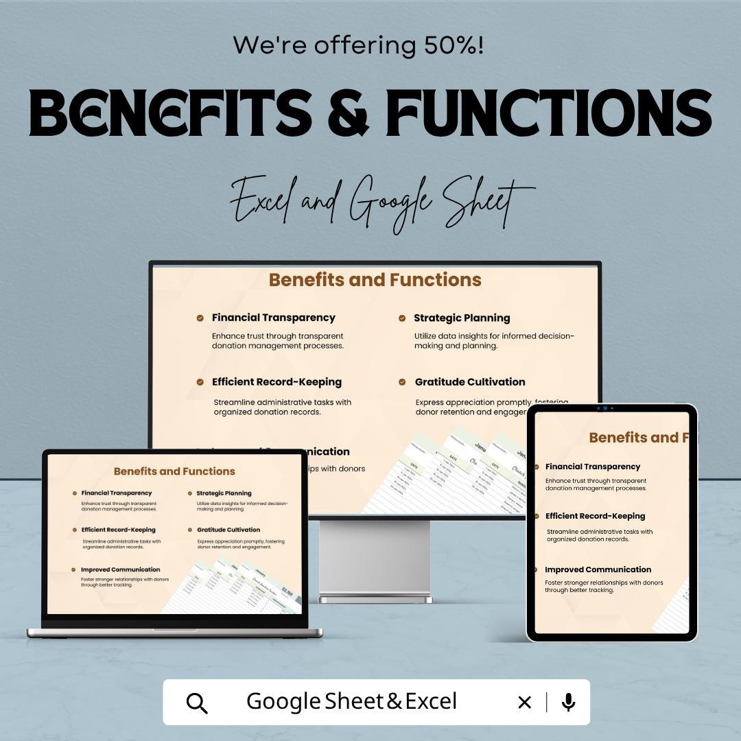 Church Donation Tracker Template | Donation Tracking Spreadsheet | Tithe and Offering Tracker | Excel & Google Sheets