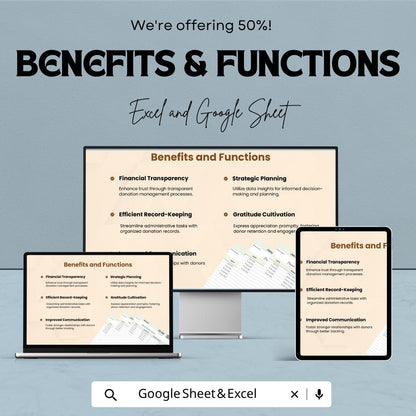 Church Donation Tracker Template | Donation Tracking Spreadsheet | Tithe and Offering Tracker | Excel & Google Sheets